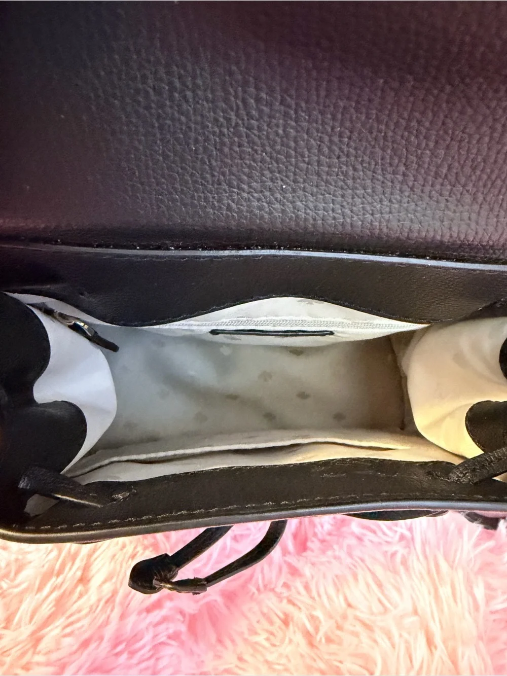 Kate Spade Black Pebbled Leather Mini Backpack with Gold Logo